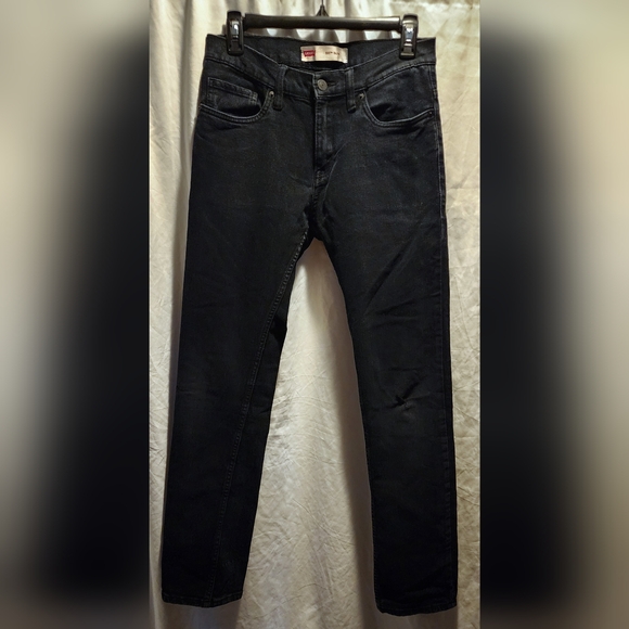 🎊 LEVI'S 511 Boys Slim Black Jeans Size 16 Reg 28 X 28 - Picture 1 of 5
